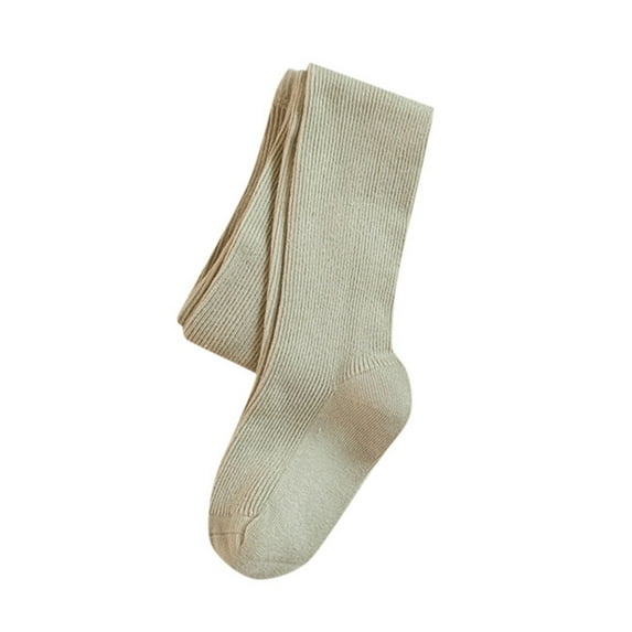 Whouriu Little Girls Tights Ribbed Knit Soft Stretchy Daily School Dress Socks