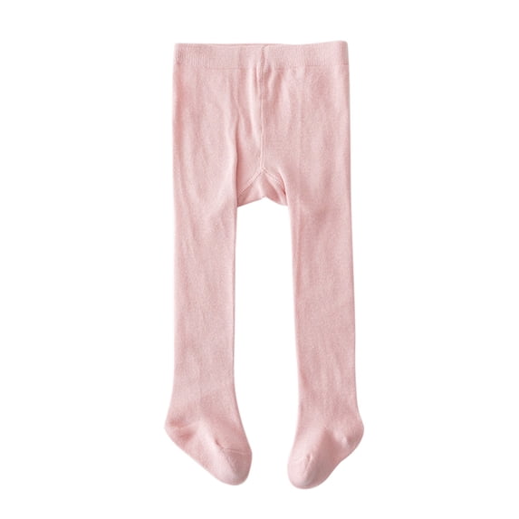 Whouriu Newborn Baby Girls Footed Tights Solid Color Soft Stretch Leggings Warm Pantyhose