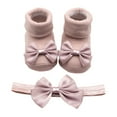 thumbnail image 1 of Whouriu Newborn Girls Red Bow Socks + Headband Soft Cotton Festive Cute Everyday Socks, 1 of 6