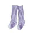 thumbnail image 1 of Whouriu Newborn Unisex Knee High Socks Solid Ribbed Soft Stretchy Daily Casual Socks, 1 of 3
