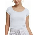 thumbnail image 1 of Whouriu Girls Scoop Neck Fitted T-Shirt Short Sleeve Cap Sleeve Basic Layering Kids Tee, 1 of 4