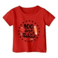thumbnail image 1 of Whouriu Toddler Girls Back To School Tshirt Short Sleeve School Supplies Print Cozy 100 Days Tee, 1 of 4