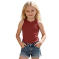 thumbnail image 1 of Whouriu Tween Girls Ribbed Tank Top Sleeveless Crew Neck Slim Fit Summer Casual Outfits, 1 of 4