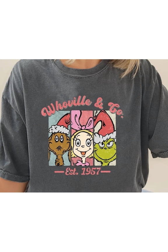 Whoville & Co. Sweatshirt, Cindy Lou and Max Sweater,mas Shirt,Whoville University Tee,