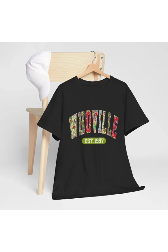 Whoville Holiday Mood Green Grump Christmas Retro Cartoon Style Unisex T-Shirt up to size 5XL