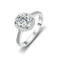 thumbnail image 1 of Whudwhu Exaggerated Design Silver Moissanite Ring with Diamond Elegance, 1 of 5