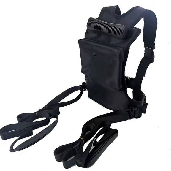 Whudwhu Kids Ski Training Harness with Safety Leash, Adjustable 10.6-15.7 inch Child Snow Sport Vest for Ages 2-8, 60lb Weight Limit, Reinforced Lift Handle for Skiing & Snowboarding (black)