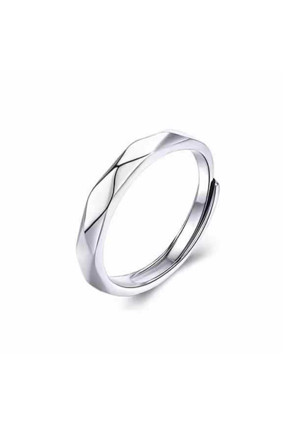 Stylish 925 Silver Couple Ring Set for Men and Women