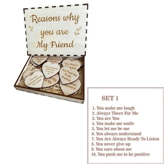Why Are You My Friend? You Are My Friend. Wooden Box and Heart Keepsake Gift