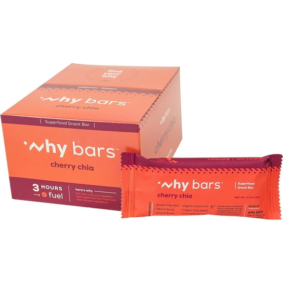 Why Bars Gluten-Free Cherry Chia Superfood Energy Bar 2.04 oz. 12 Bars/Box (WB4)