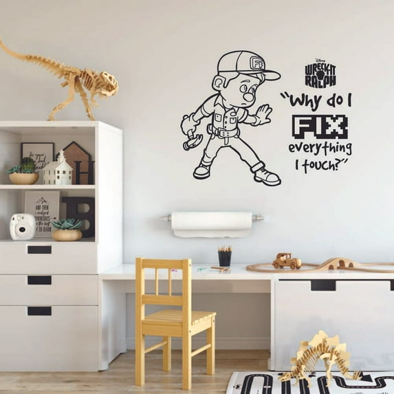 Why Do I Fix Everything I Touch Fix It Felix Wreck It Ralph Kids Vinyl Wall Art Sticker Wall Decal Decoration For Home Room Wall Boys Girls Room Playroom Wall Décor Décor Design Size (30x30 inch)