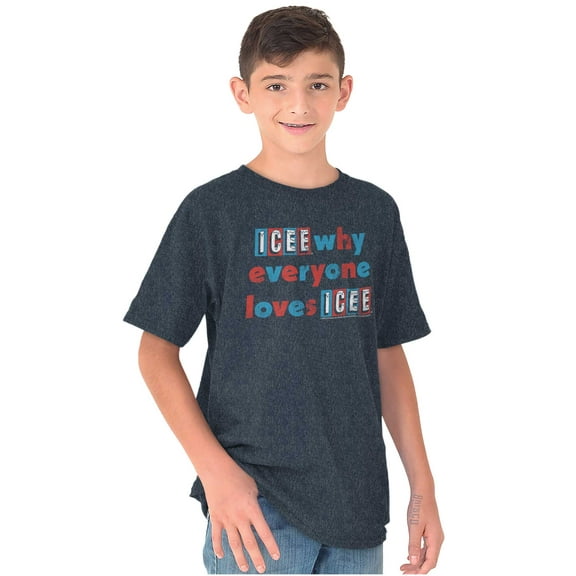 Why Everyone Loves Icee Logo Pun Crewneck T Shirts Boy Girl Teen Brisco Brands L