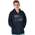 thumbnail image 1 of Why Everyone Loves Icee Logo Pun Unisex Plus Size Zip Hoodie Brisco Brands 2X, 1 of 5