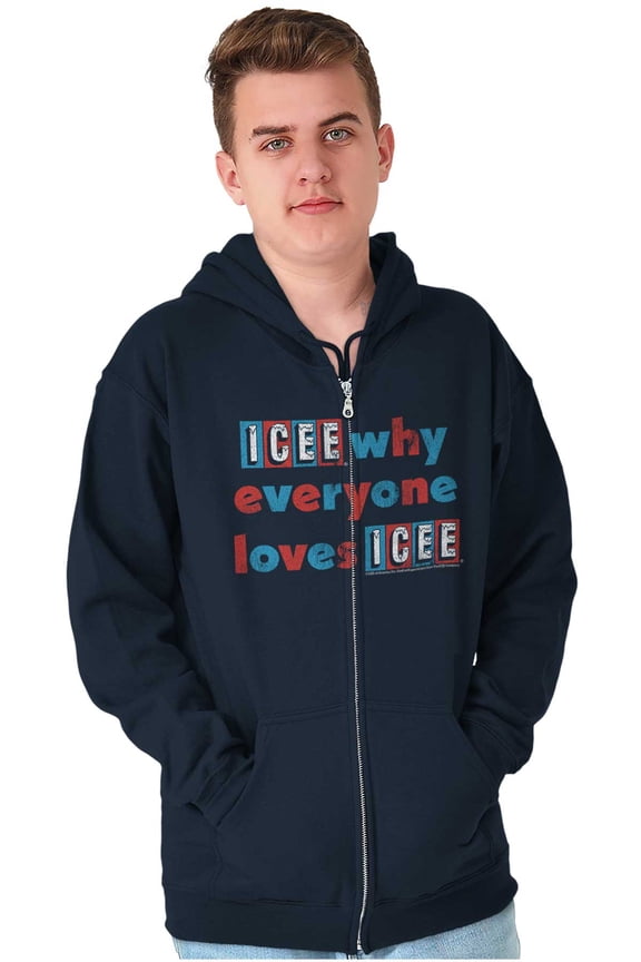 Why Everyone Loves Icee Logo Pun Unisex Plus Size Zip Hoodie Brisco Brands 2X