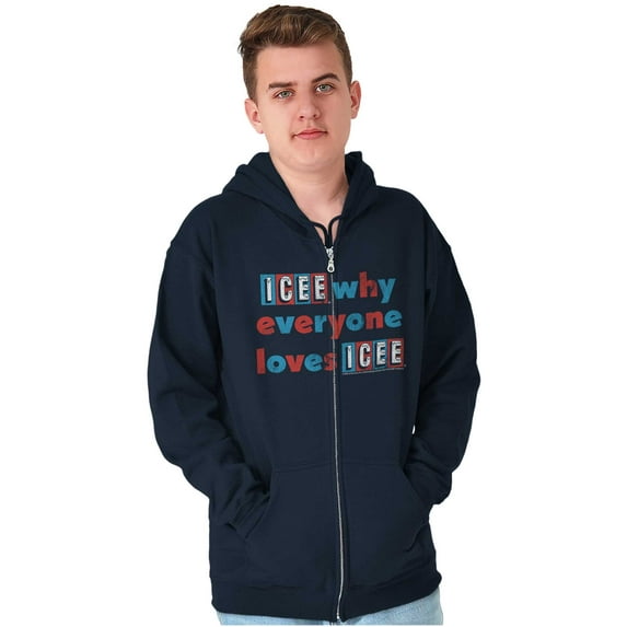 Why Everyone Loves Icee Logo Pun Unisex Plus Size Zip Hoodie Brisco Brands 2X
