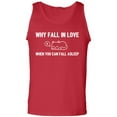 thumbnail image 1 of Why Fall In Love. . . Fall Asleep Adult Tank Top, 1 of 3