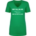 thumbnail image 1 of Why Fall In Love. . . Fall Asleep Womens V-Neck T-Shirt, 1 of 2