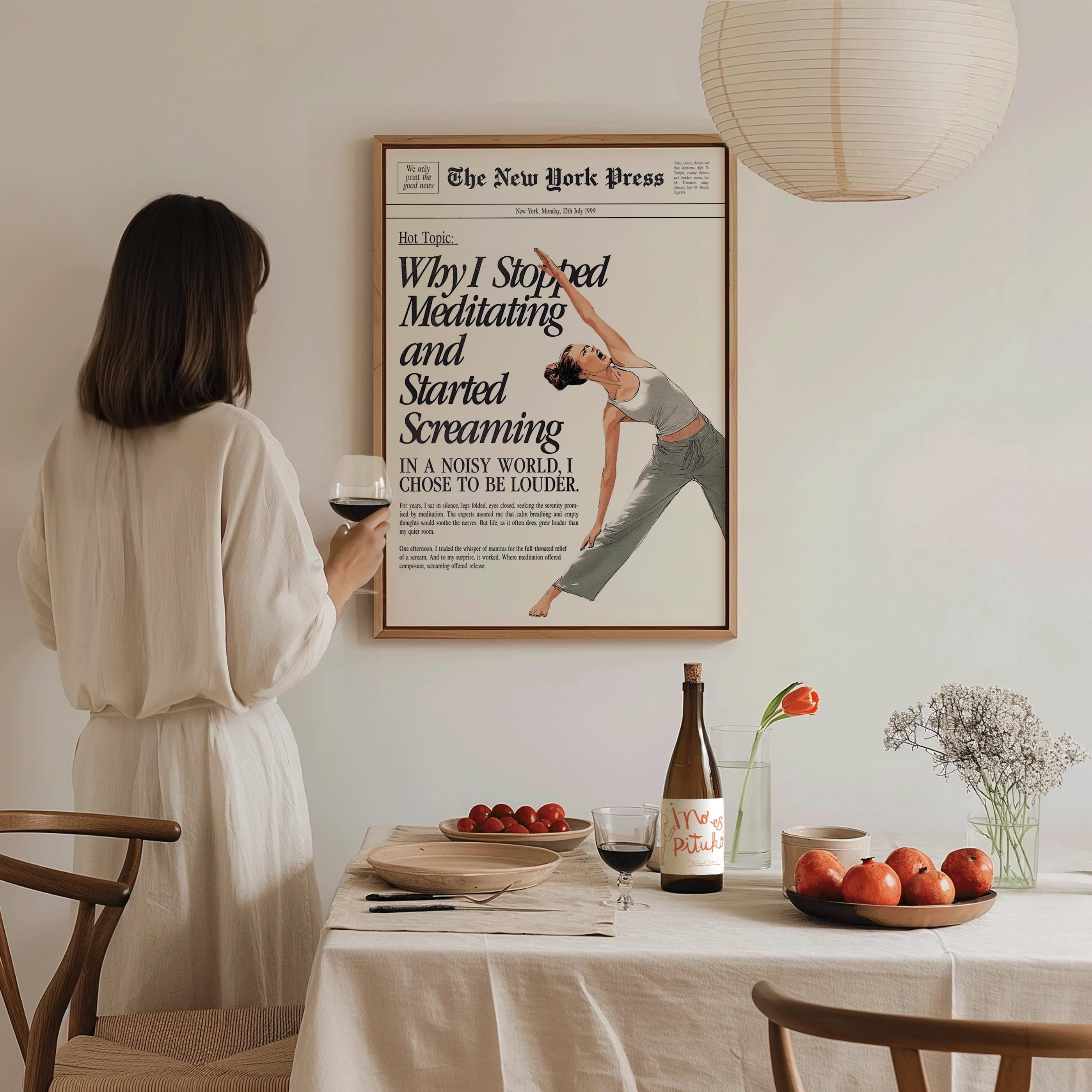 Screaming Funnt Why I Stopped Meditating And Started Screaming Funny Fitness Wall Art ...