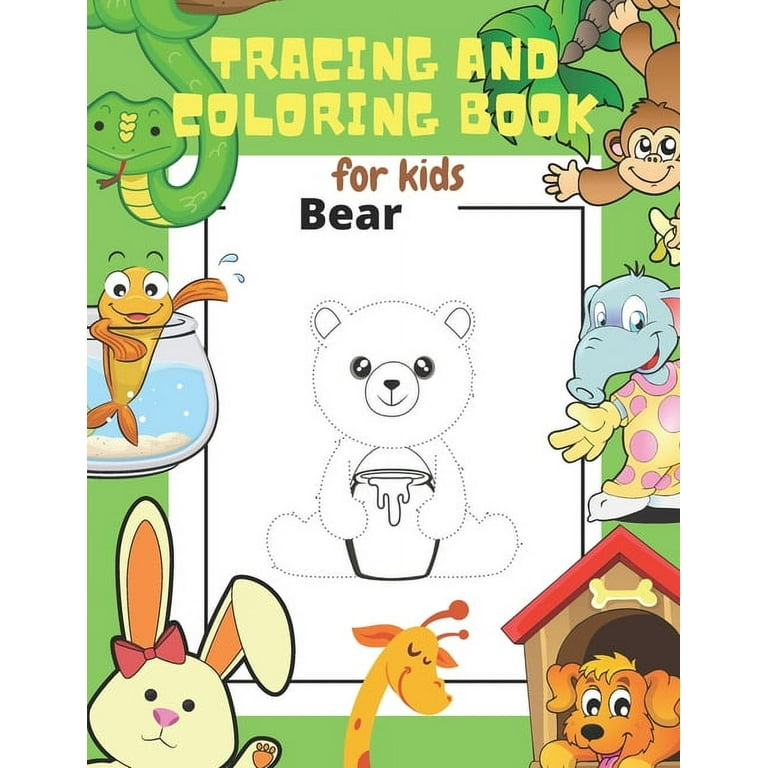 Trace and Color Animals Book for Kids Ages 4-8: Easy Kids Coloring Book  Ages 4-6, 3-8, 3-5, 6-8 (Boys & Girls Activity Book). Great gift for Her or  Hi (Paperback)