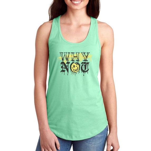 Why Not Dripping Ink Racerback Tank Women -Image by Shutterstock, Female XX-Large