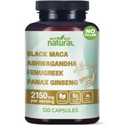 Why Not Natural 4-in-1: Black Maca, Ashwagandha, Fenugreek, Panax Ginseng