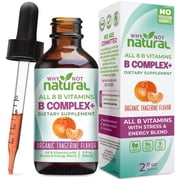 Why Not Natural B Complex Liquid All 8 B Vitamins, 60 Servings, Organic Tangerine