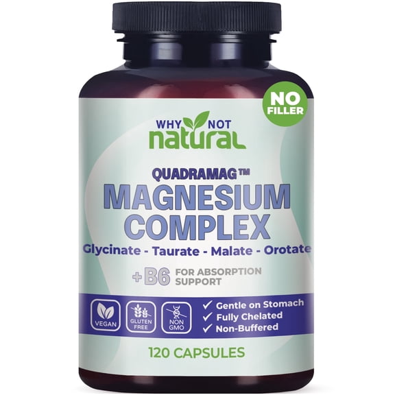 Why Not Natural Magnesium Complex Supplement - 120 Count