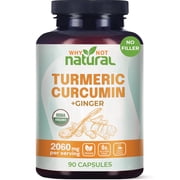 Why Not Natural Organic Turmeric Curcumin Supplement in capsules with Ginger and black pepper