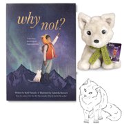 Why Not? Set with Hardcover by Kobi Yamada, Arctic Fox Plush and Coloring Page an Empowering Gift Set Which Encourages Discovering Bright Possibilities, Living Bravely, and Embracing Who You are