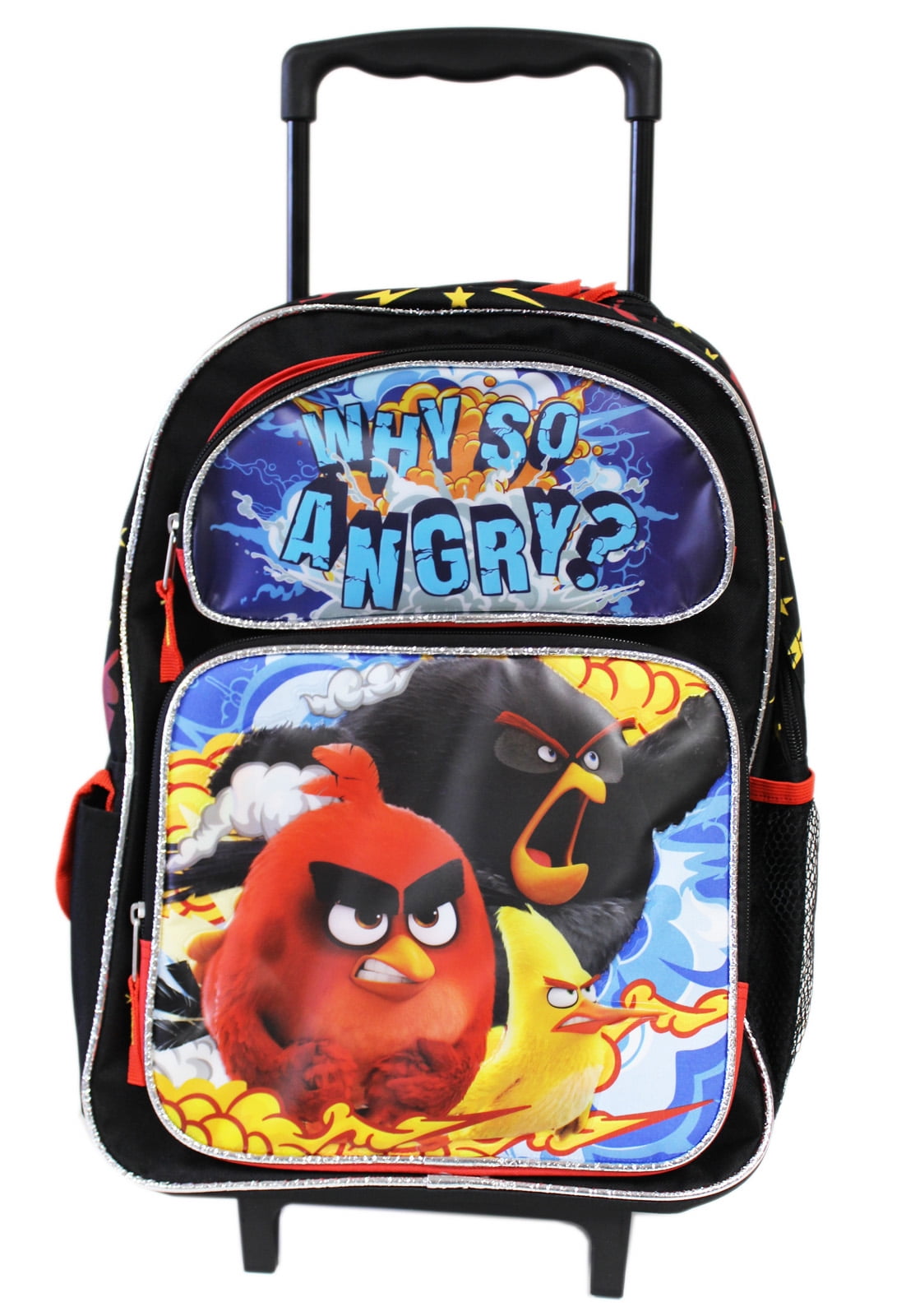 Why So Angry? Black and Red Full Size Rolling Backpack (16in) - Walmart.com
