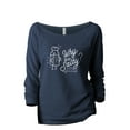 thumbnail image 1 of Why So Salty Women's Fashion Slouchy 3/4 Sleeves Raglan Lightweight Sweatshirt Navy Large, 1 of 3