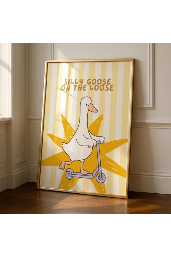 Why So Serious Goose Wall Art Print, Unframed Paper Poster 11x14in