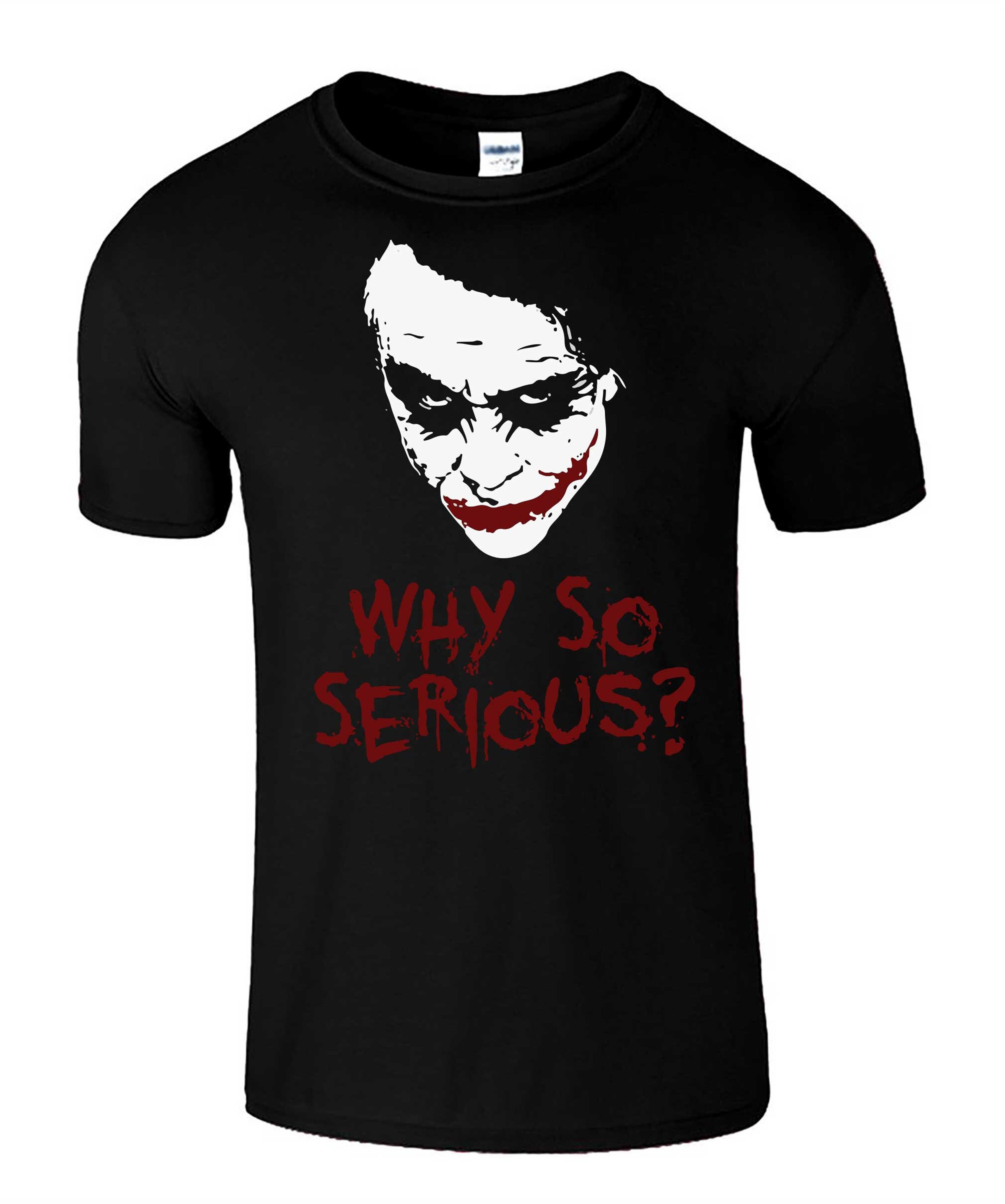Why So Serious Joker TShirt Mens Funny Shirt Design Novelty Gift Top