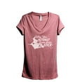 thumbnail image 1 of Why Yes Actually I Can Drive A Stick Women's Fashion Relaxed V-Neck T-Shirt Tee Heather Rouge 2X-Large, 1 of 3