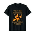 thumbnail image 1 of Why Yes Actually I Can Drive a Stick Witch Halloween T-Shirt Short Sleeve Black Tee, 1 of 5
