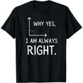 thumbnail image 1 of Why Yes, I Am Always Right Funny Geometry Pun T-Shirt, 1 of 2