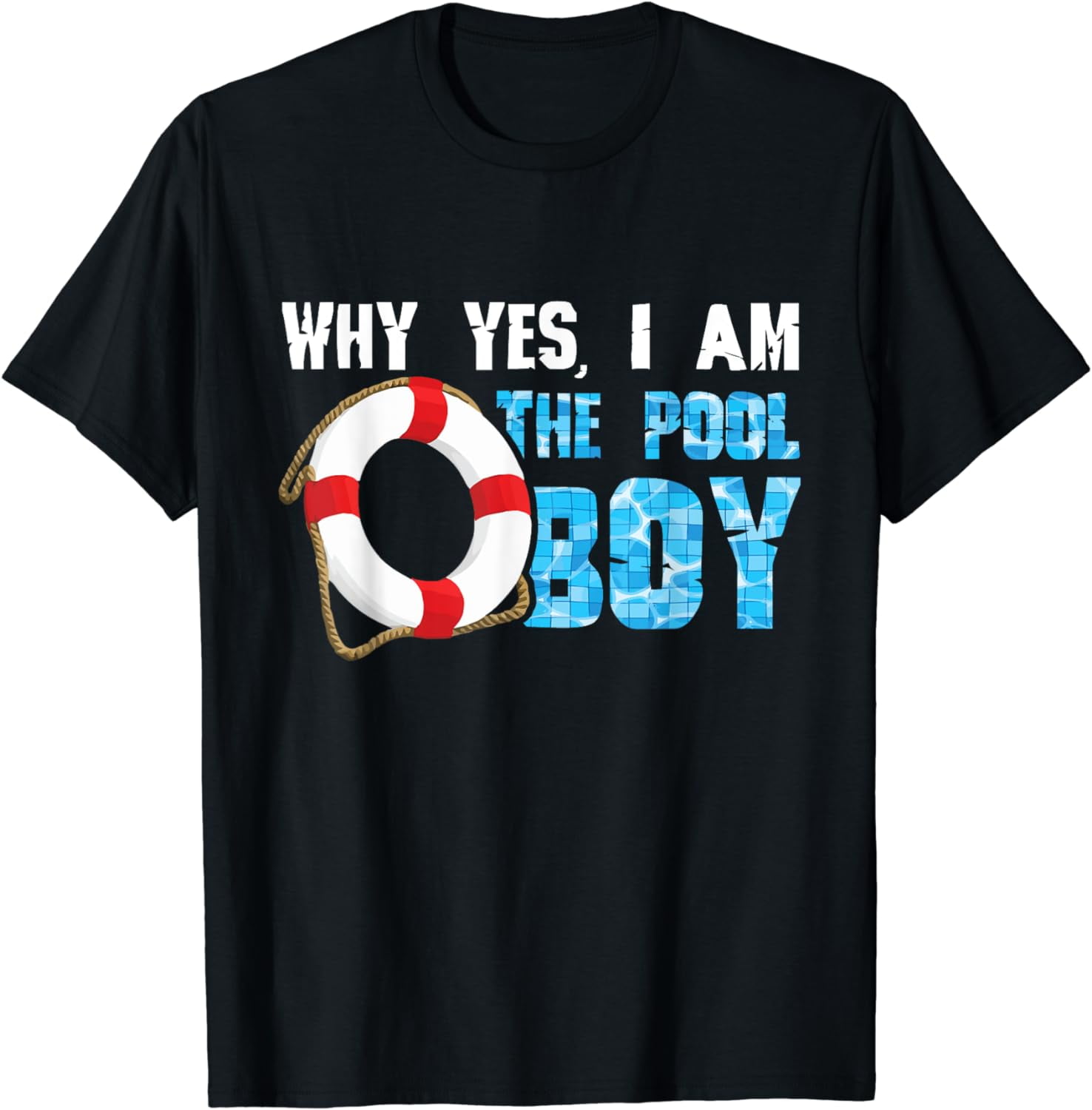 Why Yes I Am The Pool Boy Funny Swimmer Swimming Swim Gift TShirt