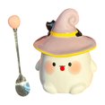 thumbnail image 1 of Whyan Cute Halloween Pumpkin Mug with Lid, 320ml Ceramic Coffee Cup, Heat-Resistant Handle, for Home Office Daily Use, Fun Fall Gift, 1 of 6