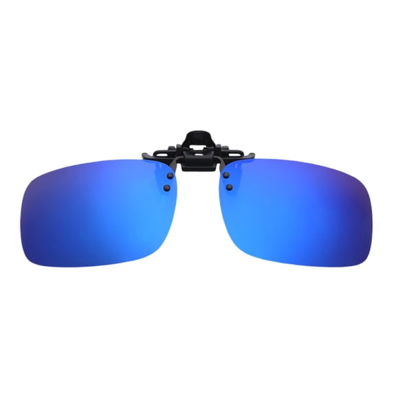 Whyan Polarized Flip Up Clip On Sunglasses Rimless UV400 Protection Clip On Shades Lightweight Metal Clip Over Sunglasses for Myopia Glasses Driving & Outdoor Activities