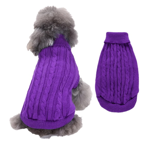 Whyan Small Dog Sweaters Knitted Pet Cat Warm Dog Sweatshirt Winter Clothes Kitten Puppy Sweater,small dog sweaters for boys,Classic Straw-Rope Pro Pet Dog Sweater Apparel Pink,XS