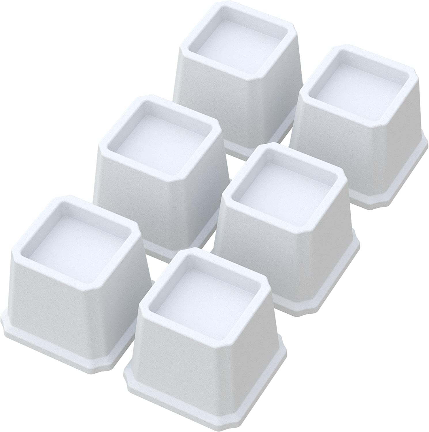 Whynonap Bed Risers 3 Inch Heavy Duty Bed Elevators Set of 6 Lifts Up 3