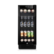 Whynter 100-Can Beverage Refrigerator, 15 Built-in Black Glass Door BBR-801BG