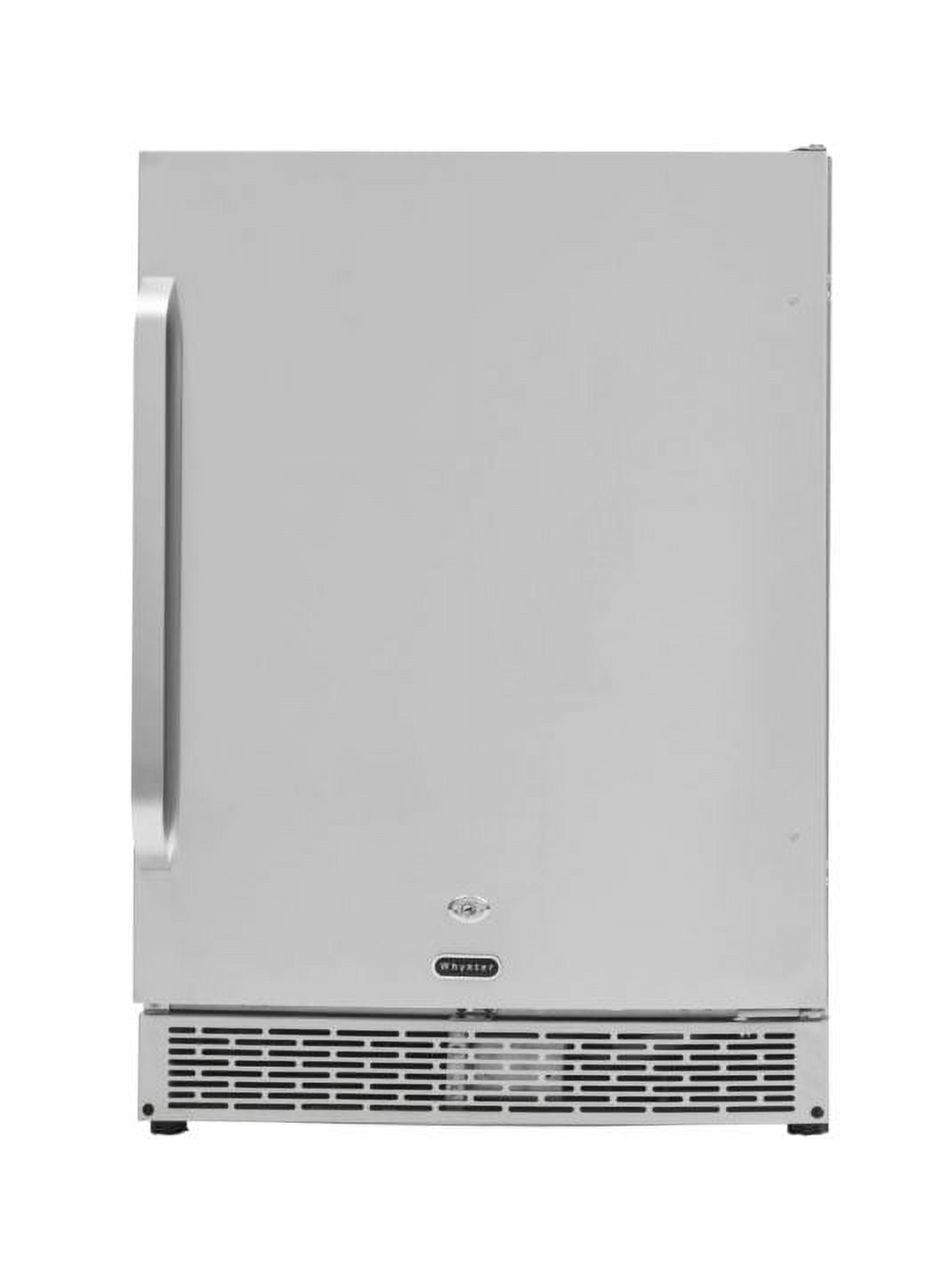 Whynter 24-Inch Energy Star Indoor/Outdoor Beverage Refrigerator, 5.3 Cu. Ft. Built-In Stainless Steel Cooler Fridge with Lock