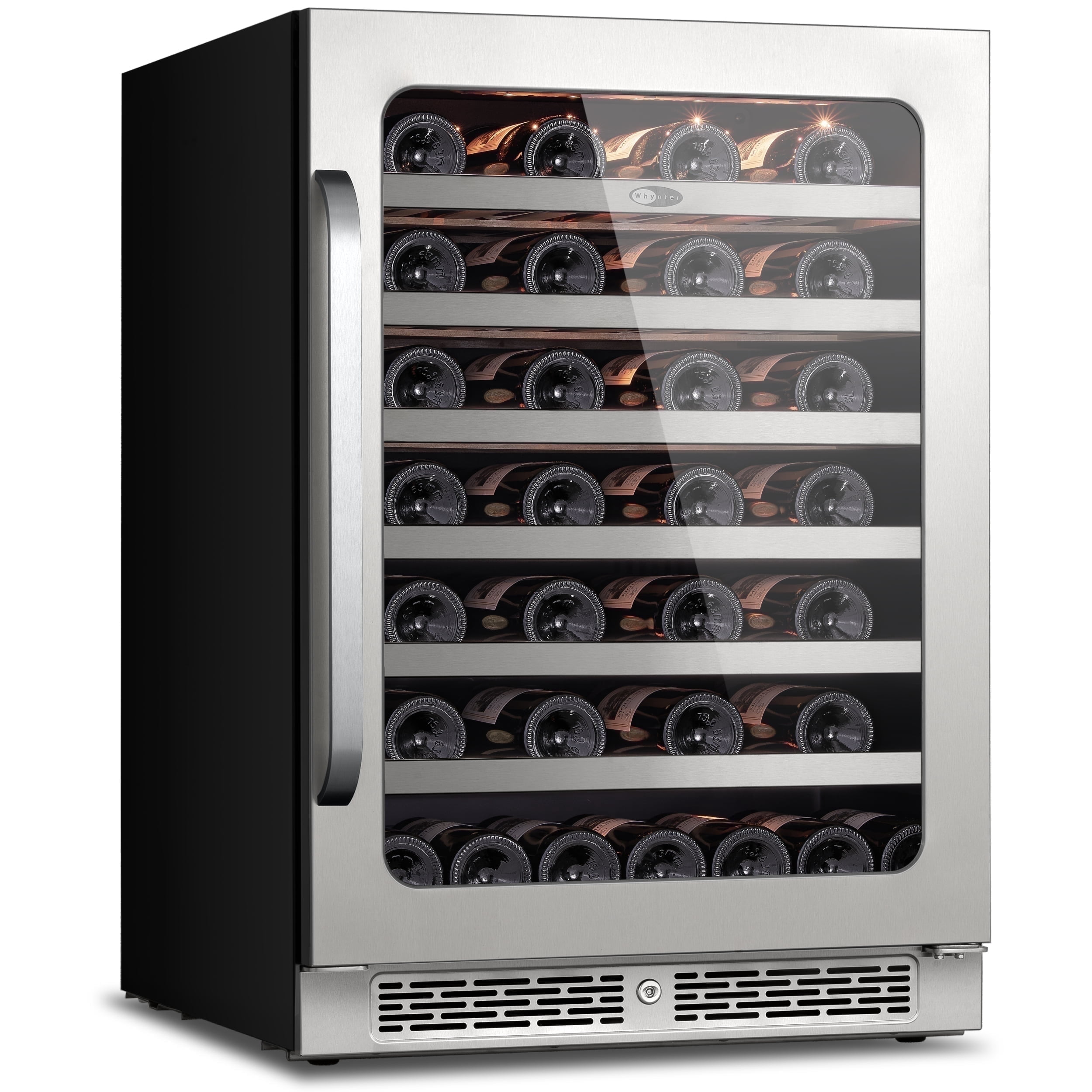 Whynter 24 inch Wine Cooler Refrigerator, 54 Bottle Wine Fridge with Stainless Steel Glass Door