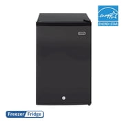 Whynter Compact Upright Convertible Fridge/Freezer with Lock, 3.1 Cu. Ft., Black, Energy Star