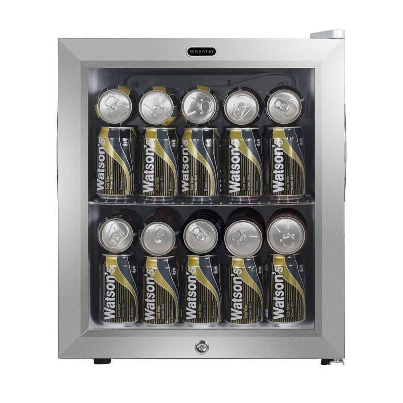 Whynter  62 Can Stainless Steel Beverage Refrigerator with Lock