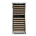 thumbnail image 1 of Whynter 92 Bottle 12 Shelf Dual Zone Wine Refrigerator, Stainless Steel, 1 of 16