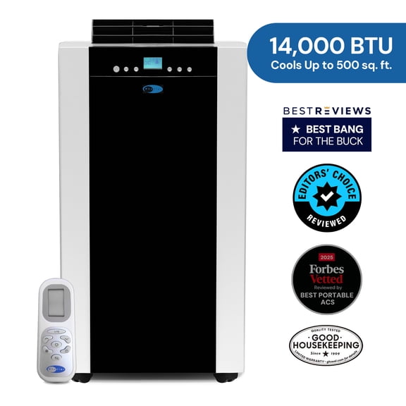 Whynter 14,000 BTU Dual Hose Portable AC with Activated Carbon Filter, Dehumidifier & Fan for 500 Sq Ft