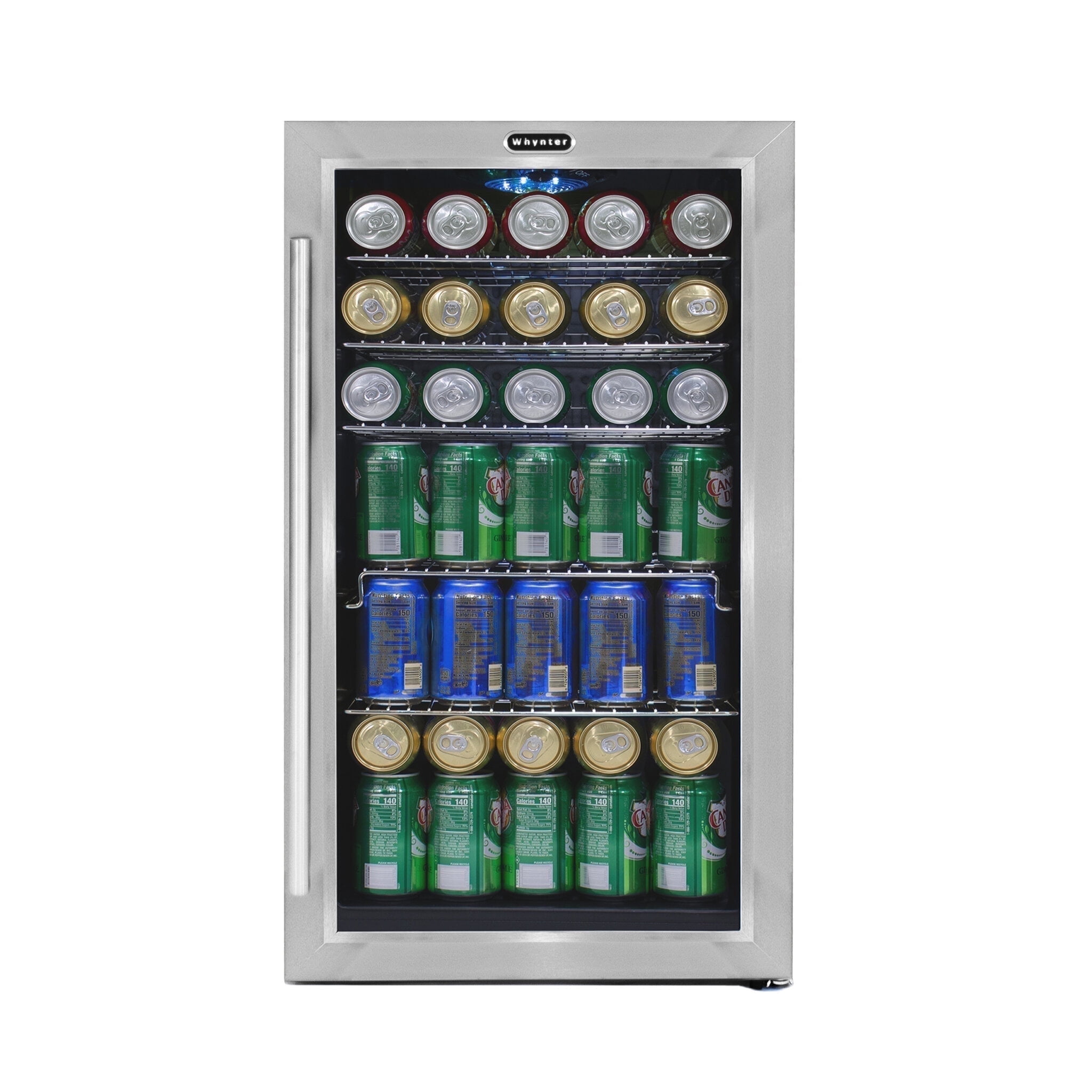 Whynter Stainless Steel Electric Beverage Cooler Fridge, 120 Can