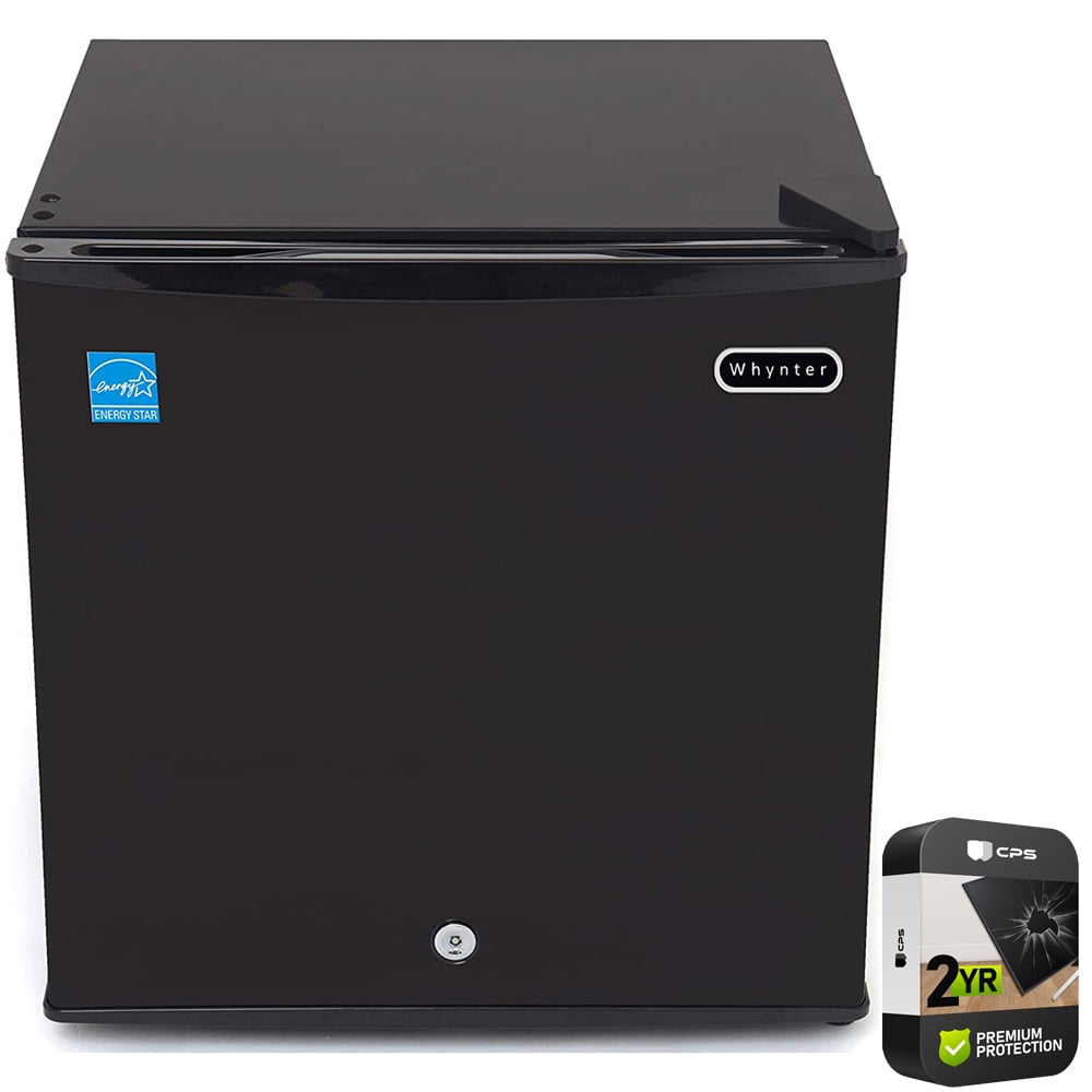 Whynter CUF110B Mini Upright Freezer with Lock Black Stainless Steel